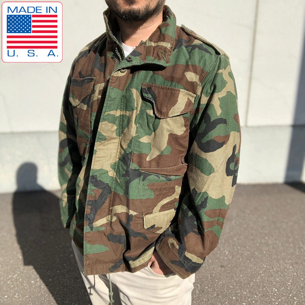 アメリカ軍 米軍 ミリタリージャケット シャツ 迷彩 カモフラ ウッドランドカモ