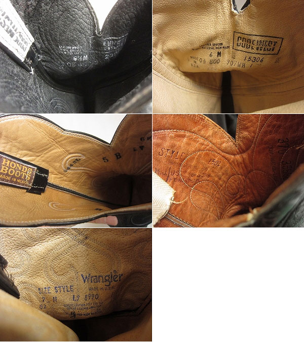 定番人気お得まとめ売り レディース中古靴 ウエスタンブーツ 5点セット 黒 23cm～23.5cm程度 K d25-34-0030 23.0cm