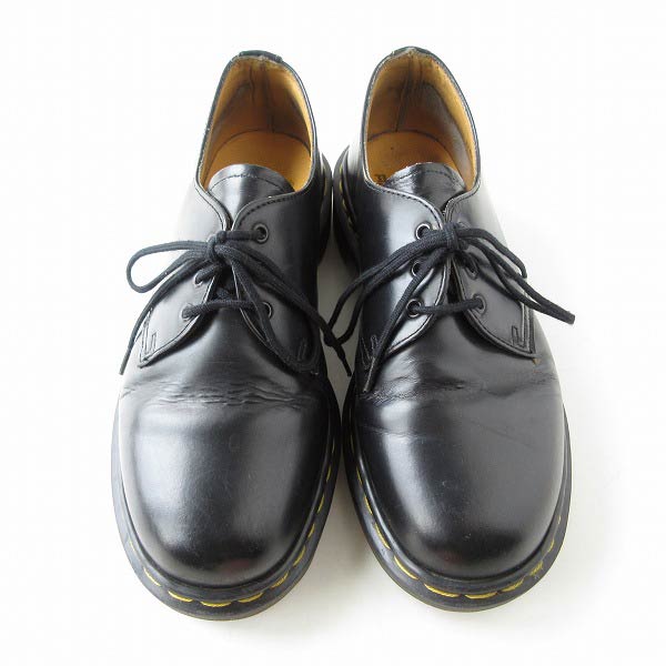 英国製 ドクターマーチン 3ホール プレーントゥ シューズ 黒 レディース23.5cm Dr.Martens MADE IN ENGLAND 靴  d130 - 札幌 ビンテージ 古着屋 BRIDGE（ブリッジ） ビンテージ古着 通販サイト | オンラインストア