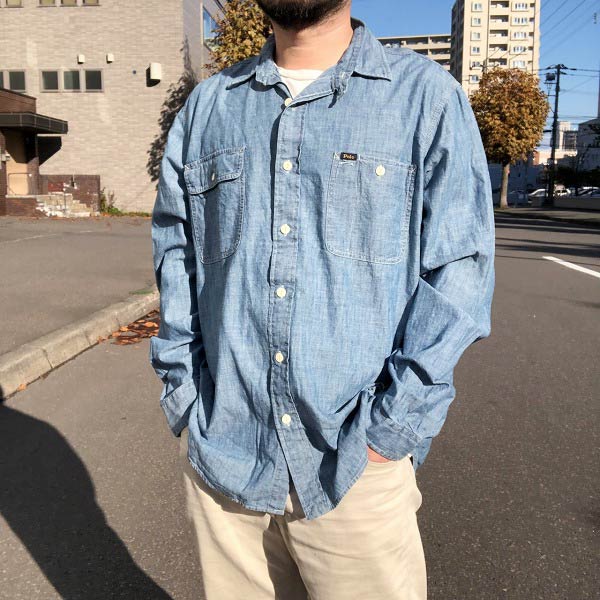 Polo ポロ ラルフローレン シャンブレーシャツ【XL】大きいサイズ ...