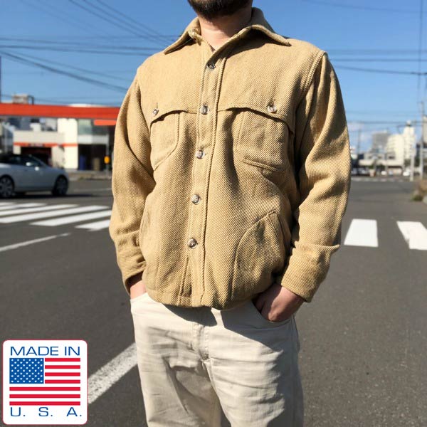 70s 白タグ USA製 Woolrich ウールリッチ ウール シャツ ジャケット