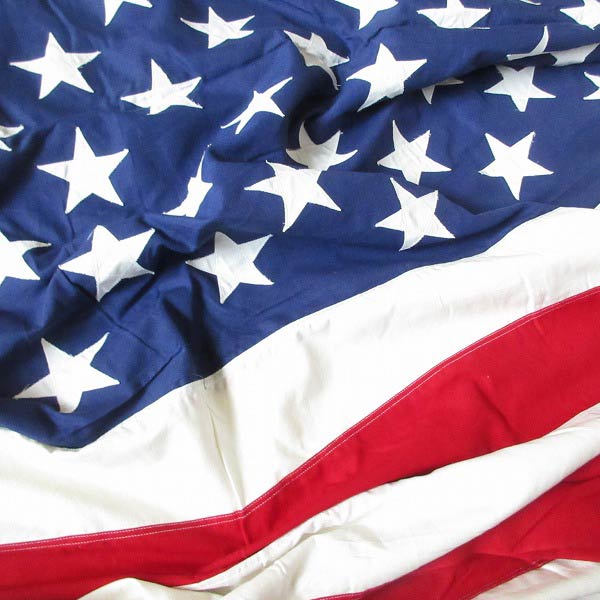 US ヴィンテージ 星条旗 アメリカ国旗 前開き コットンベスト XL - ベスト
