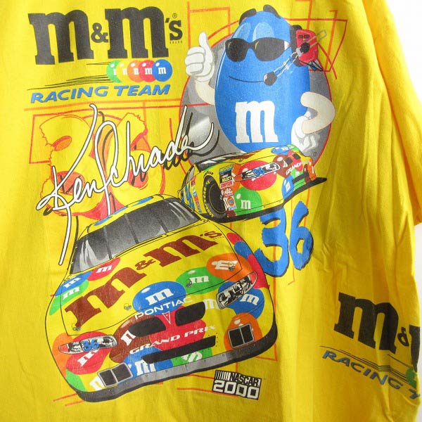新着 M&M's Tシャツ US古着 エムアンドエムズ 黒 レーシング NASCAR 