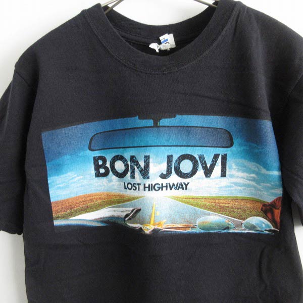 BON JOVI LOST HIGHWAY 2008 ワールドツアー 半袖Tシャツ 黒 S ロックT 