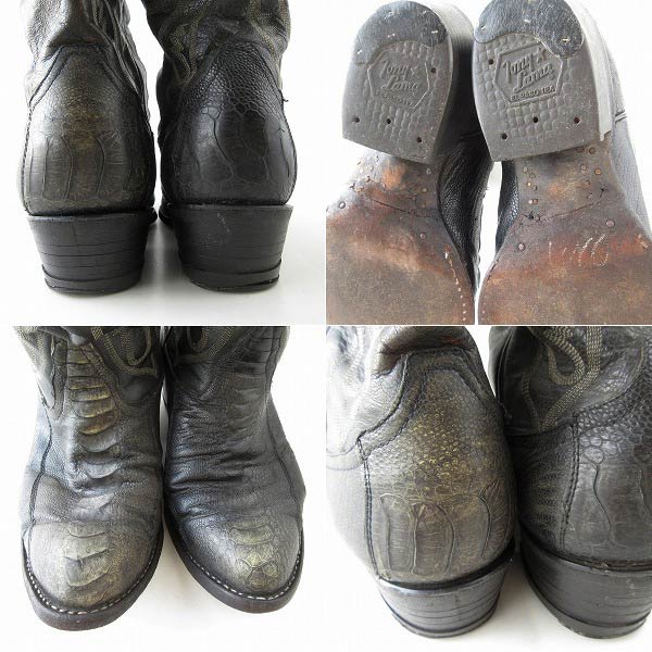Tony Lama トニーラマ ウエスタンブーツ 幅広26.5cm カウボーイブーツ 本革 レザー メンズ 靴 ビンテージ d144 - 札幌