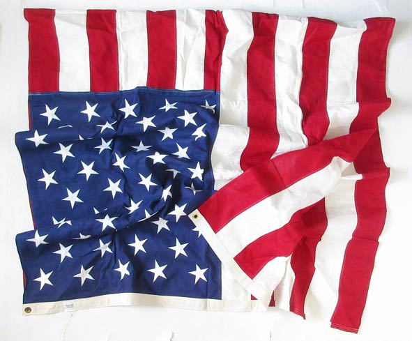 新品 USA製 50星 アメリカ国旗 星条旗 フラッグ 旗 コットン 148×290 