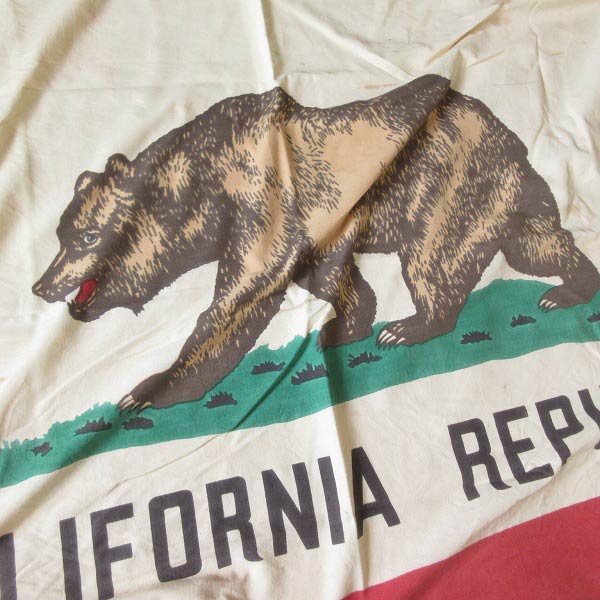 USA製 CALIFORNIA REPUBLIC カリフォルニア州旗 アメリカ 128cm×175cm