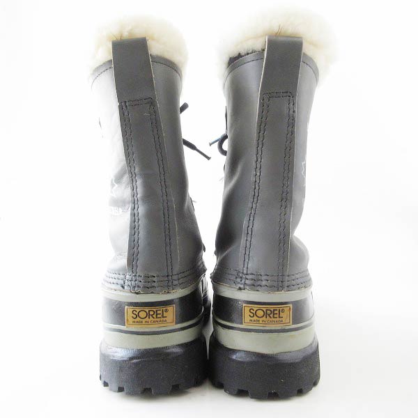 人気新作登場美品 カナダ製 SORELカエデマーク スノーブーツ 9/27cm グレー系 靴