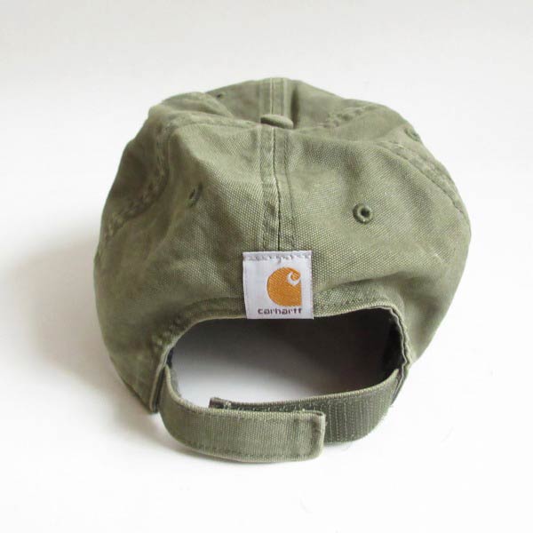 carhartt カーハート 3段 3D刺繍入り コットン キャップ 緑系 帽子 D147 - 札幌 ビンテージ 古着屋 BRIDGE（ブリッジ）  ビンテージ古着 通販サイト | オンラインストア