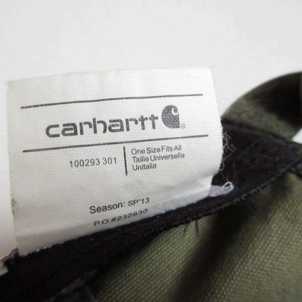 carhartt カーハート 3段 3D刺繍入り コットン キャップ 緑系 帽子 D147 - 札幌 ビンテージ 古着屋 BRIDGE（ブリッジ）  ビンテージ古着 通販サイト | オンラインストア