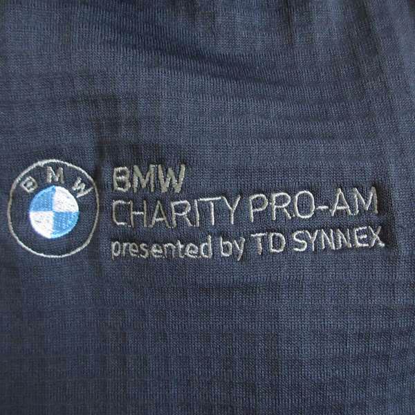 素材USA製BMW企業物ハーフジップ プルオーバー ポーラテック フリース紺系XL