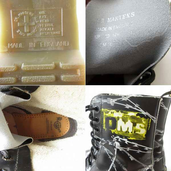 激レア 英国製 ドクターマーチン 1490 有刺鉄線 10ホール ブーツ 黒