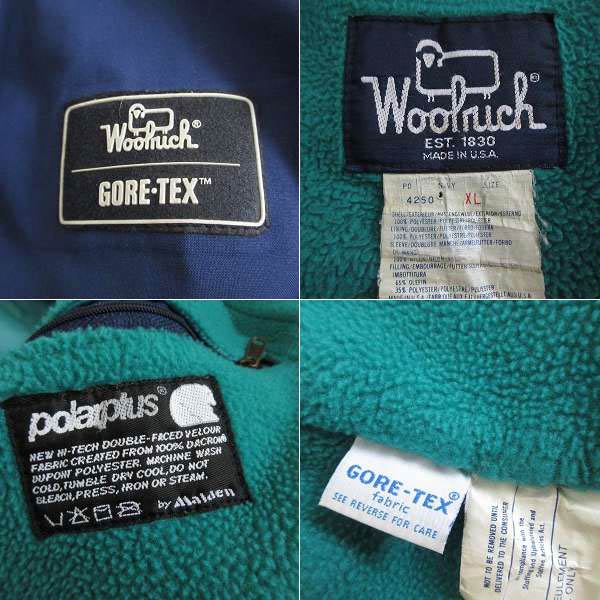 80s USA製 Woolrich ウールリッチ ゴアテックス フリース ジャケット 