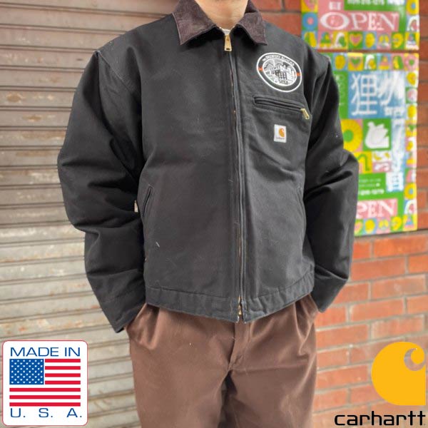 新品 USA製 carhartt デトロイト ジャケット J01 黒 XL程度 48REG ワン