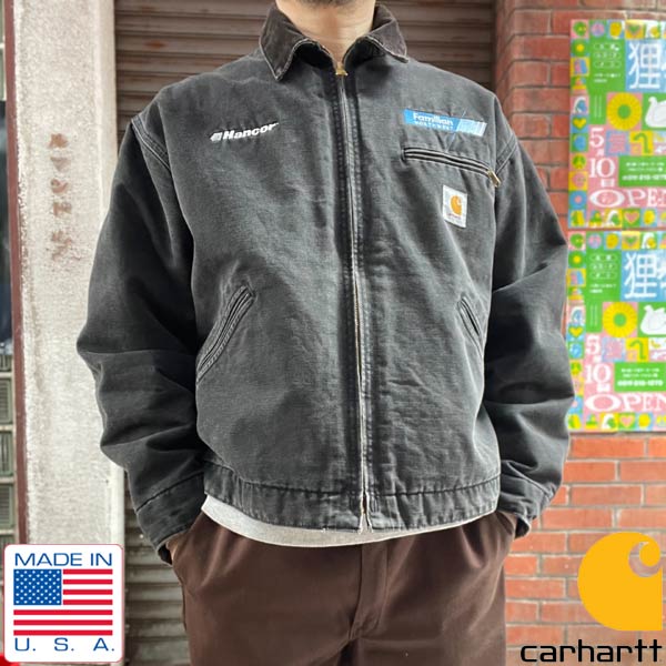 90s USA carhartt Detroit jacket ボロ　フェードデトロイトジャケット